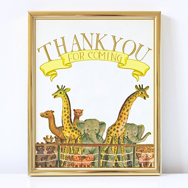 Noah's Ark "Thank You for Coming" Sign  8x10 sign 
