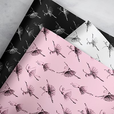 Dancing Ballet Silhouettes Gift Wrap Collection