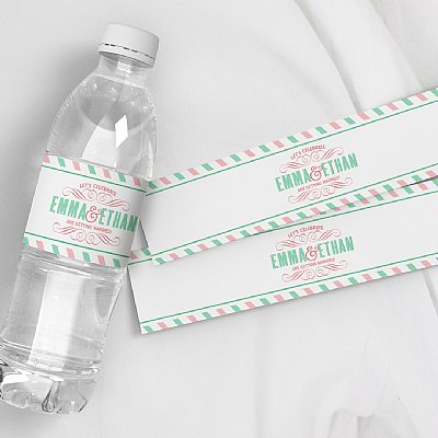 Emma Collection Water Bottle Labels (Mint)