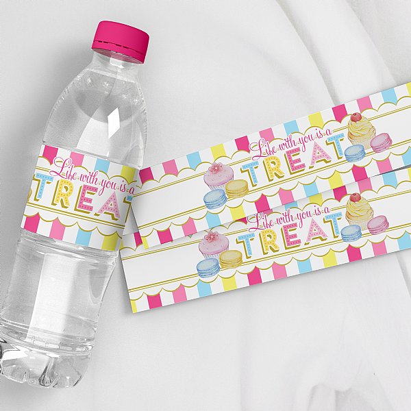 Treat Yourself Water Bottle Labels