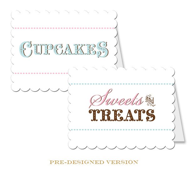 Vintage First Birthday Girl Buffet & Party Signs