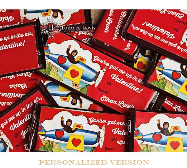 Up in the Air Candy Bar Labels