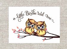 Little Birdie Told Me Stationery (Twin Pink)