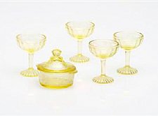 Yellow Sherbet Dish Collection