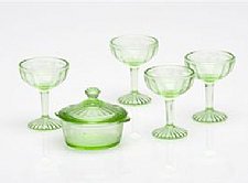 Green Sherbet Dish Collection