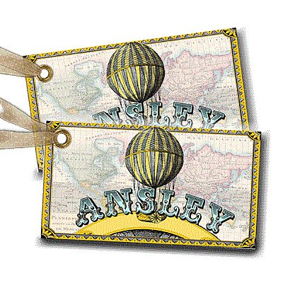 Around the World Favor Tags