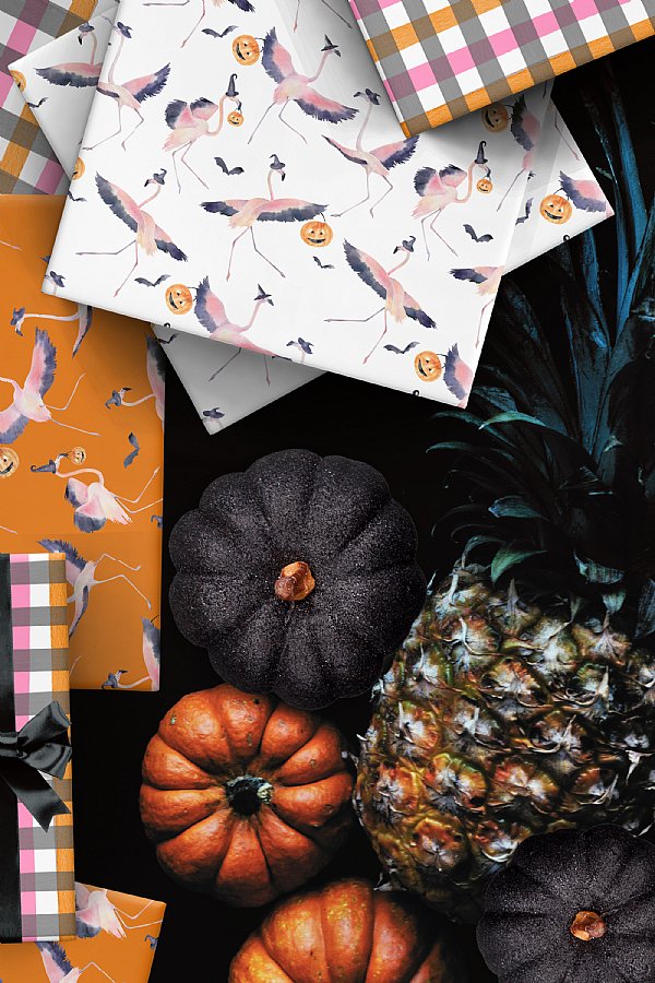 Flamingoween Wrapping Paper