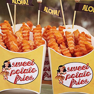 Aloha Girl French Fry Containers 
