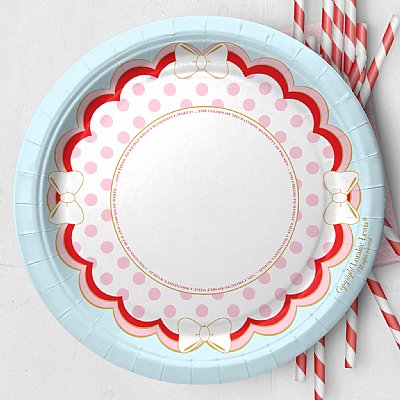 Happy Polka Dot Paper Dessert Plates 