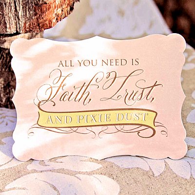 "Faith, Trust, Pixie Dust" and "Fairy Slippers" Sign Set