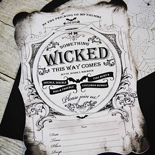 Something Wicked Fill-in-the-Blank Invitation Set