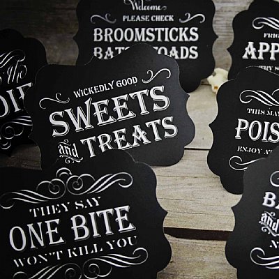 Something Wicked Buffet and Party Signs
