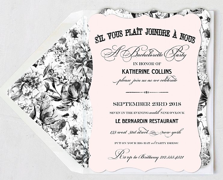 French Perfume Personalized Invitations