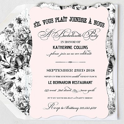 French Perfume Personalized Invitations