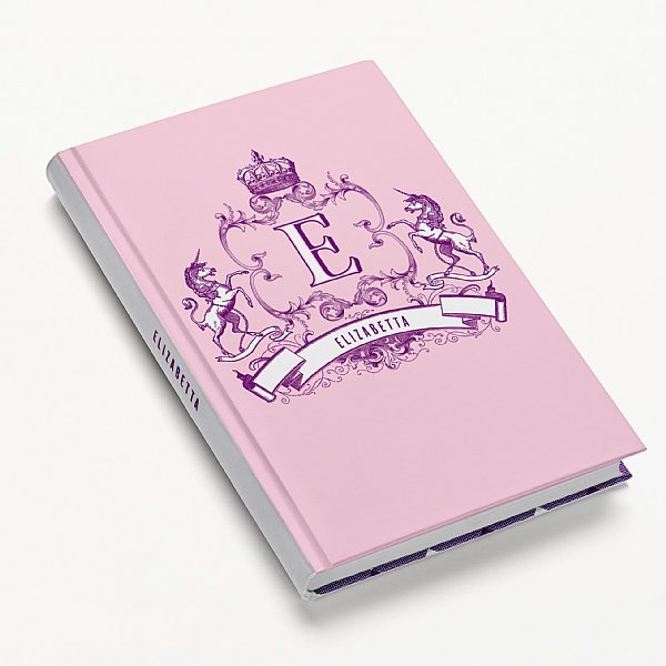 Personalized Unicorn Crest Monogram Journal