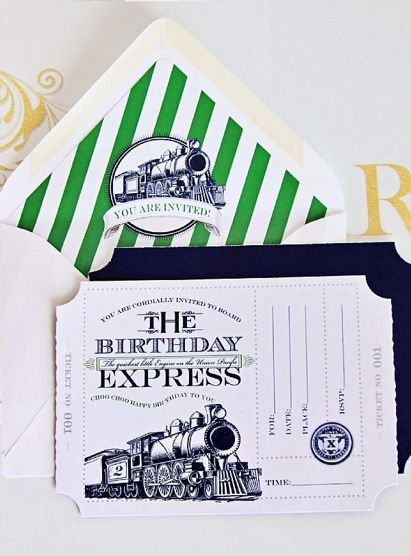 All Aboard Fill-in-the-Blank Invitation Set