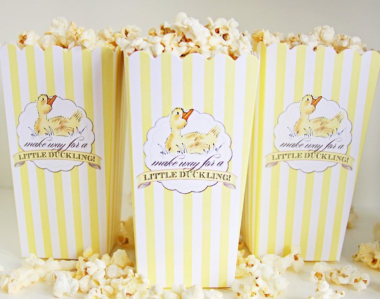 Duckling Popcorn Boxes
