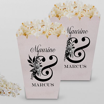 Roses & Quill Personalized Popcorn Boxes