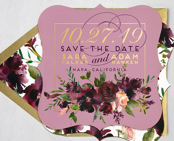 Save The Date Velvet Rose Collection