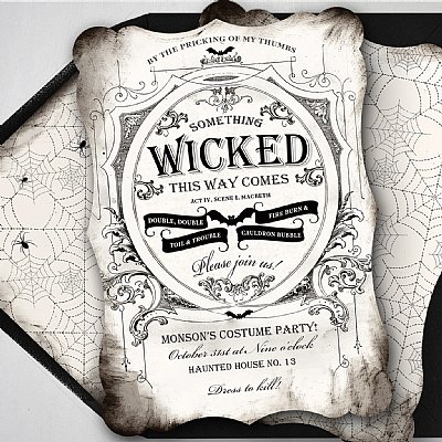 Something Wicked Personalized Invitation 