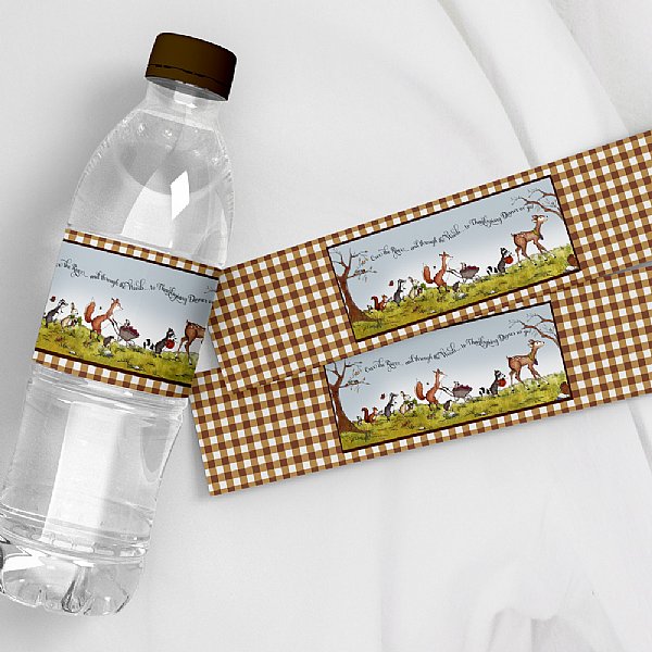 Through the Woods Water Bottle Labels