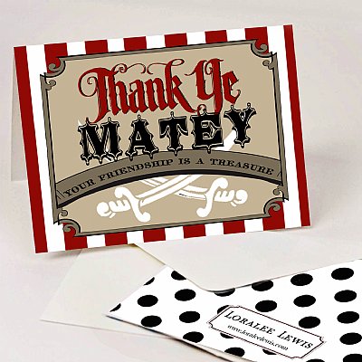 Buccaneer Pirate Thank You Note Set