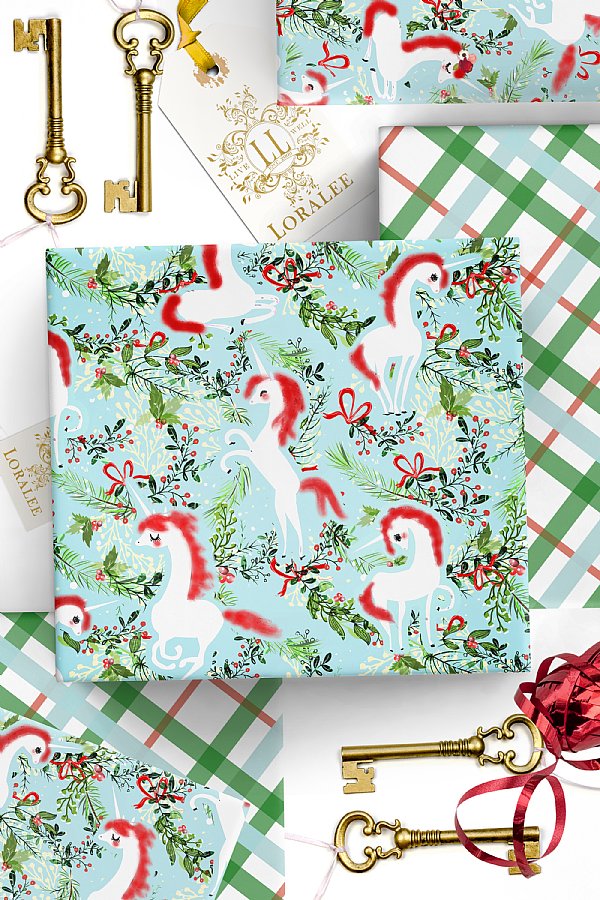 Magical Unicorn Christmas Gift Wrap 