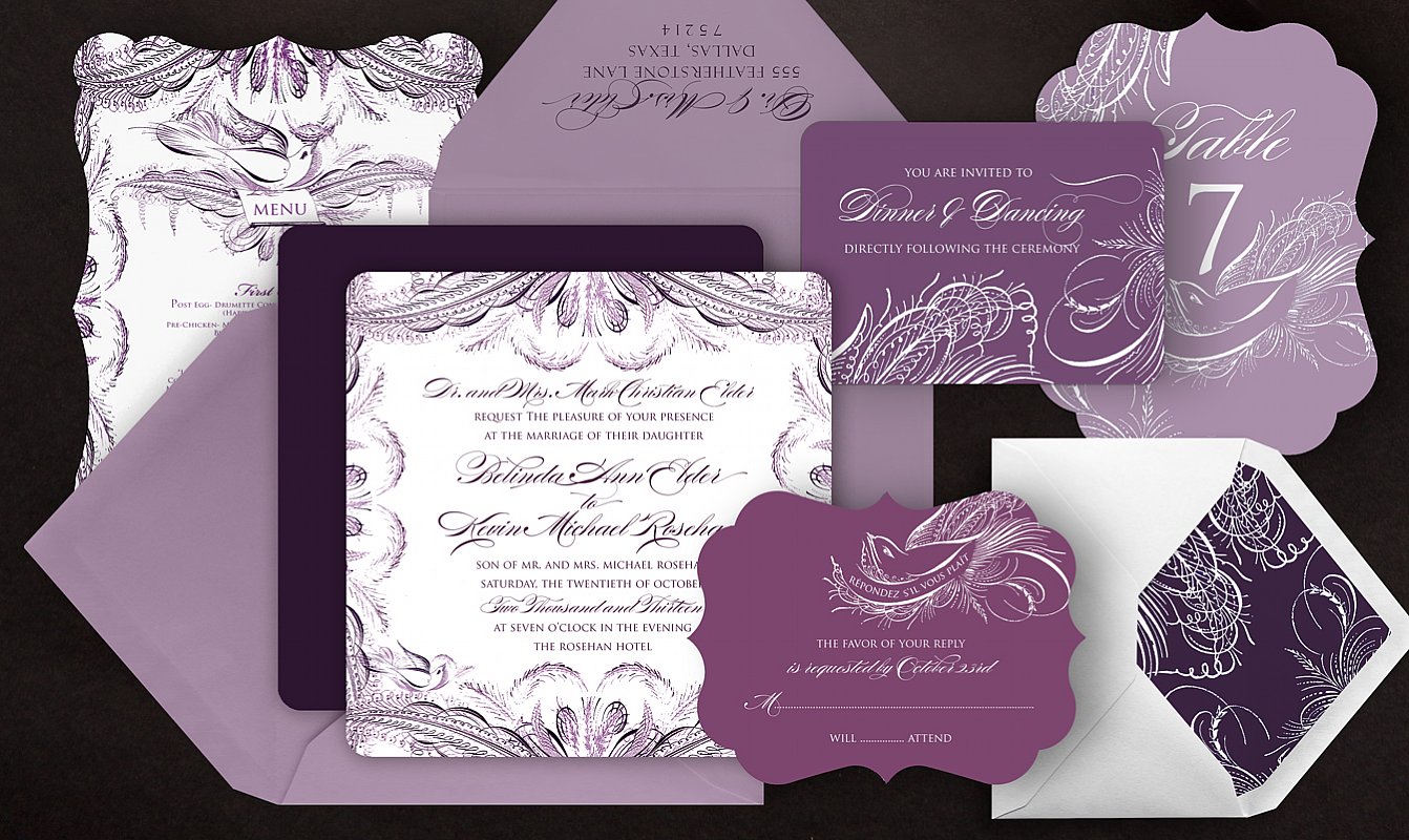 Wedding Invitation Inserts for the Alouette Collection
