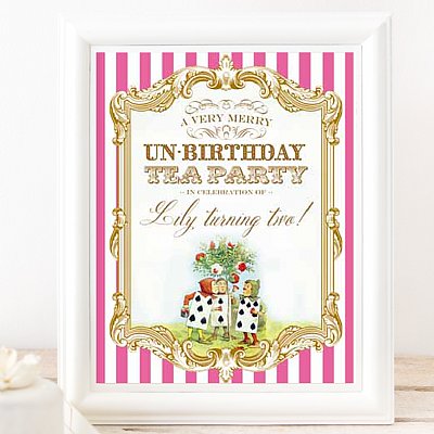 Alice in Wonderland 11x17 Event Sign
