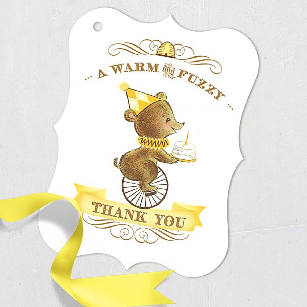 Birthday Bear Luxe Favor Tags