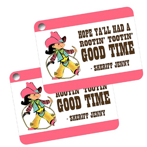 Rhinestone Cowgirl Large Favor Tags