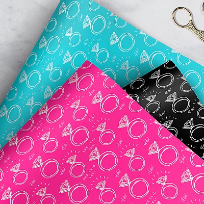 She Said Yes! I Do! Ring Gift Wrap Collection