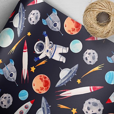 Astronaut Wrapping Paper 