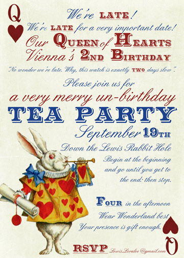 Vienna's Alice in Wonderland Tea Party Invitation copyfor blog