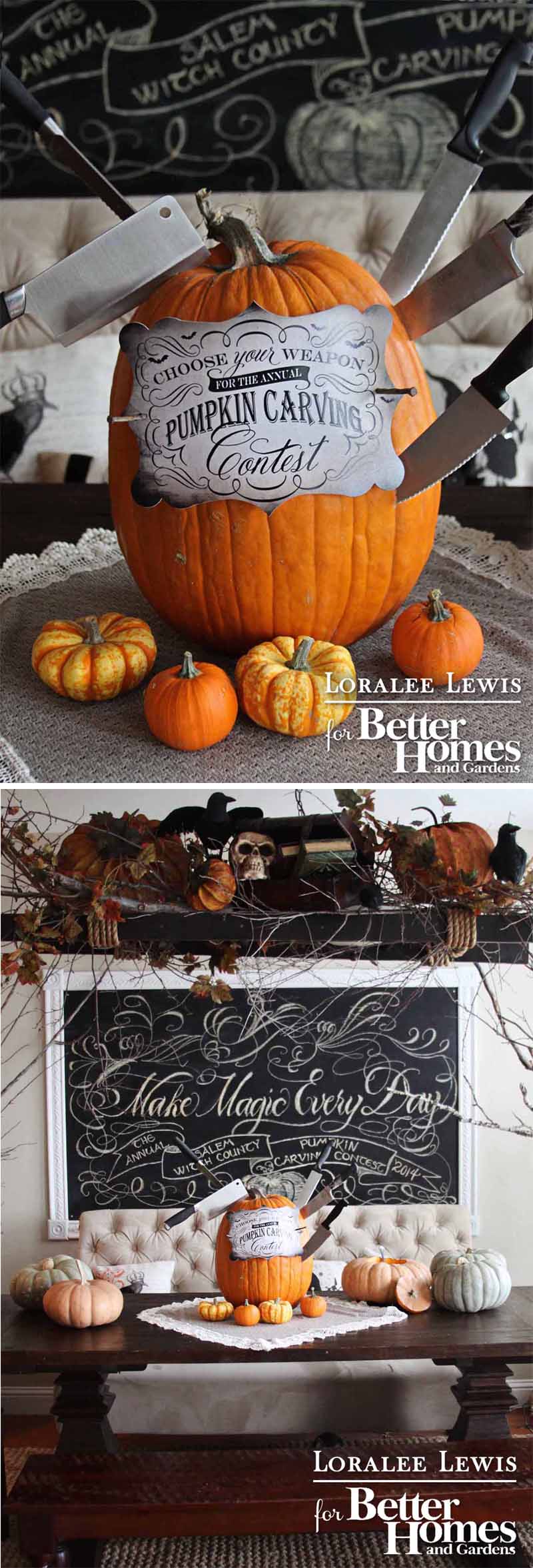 Loralee Lewis for Better Homes and Gardens Halloween Magazine. Download all the FREE printables at www.bhg.com/bewitching