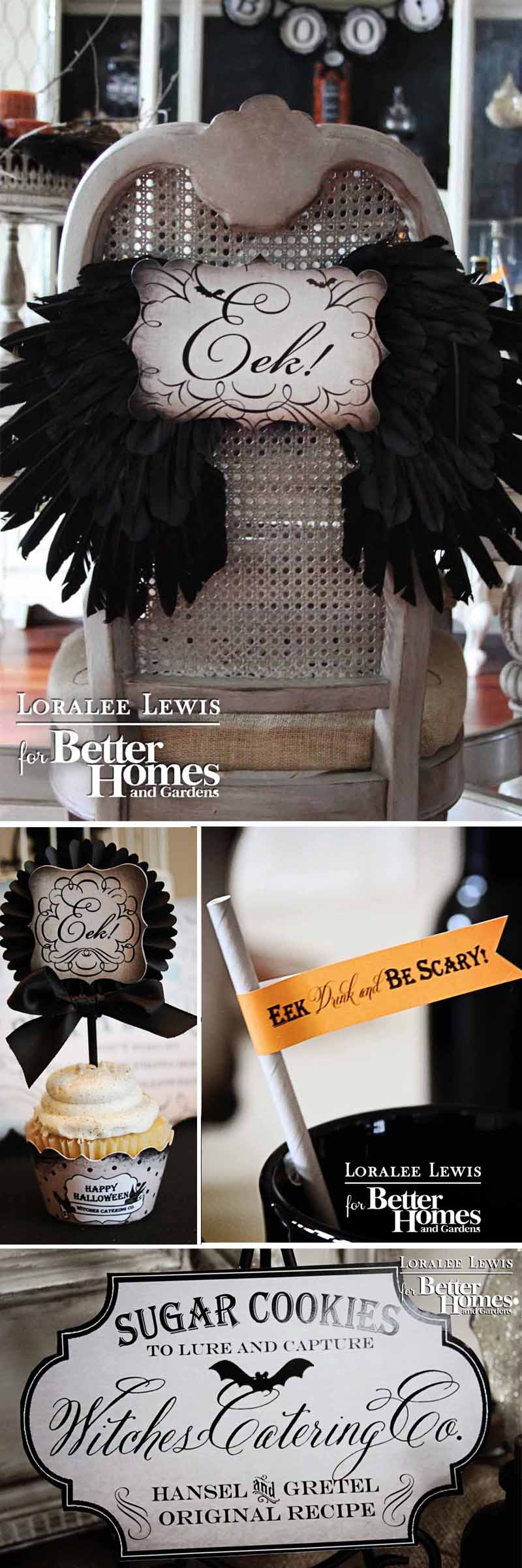 Loralee Lewis for Better Homes and Gardens Halloween Magazine. Download all the FREE printables at www.bhg.com/bewitching