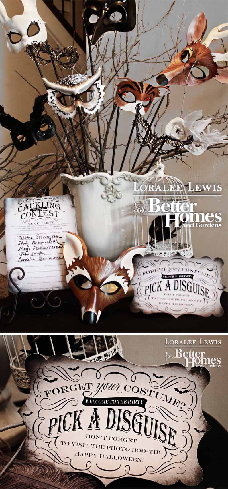 Loralee Lewis for Better Homes and Gardens Halloween Magazine. Download all the FREE printables at www.bhg.com/bewitching