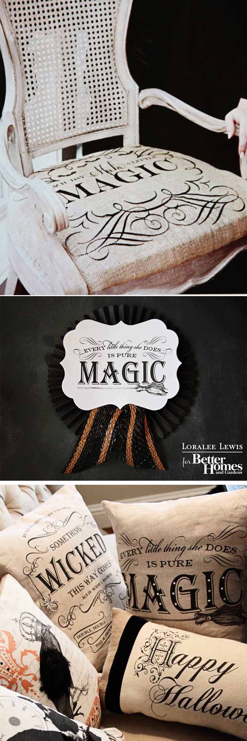 Loralee Lewis for Better Homes and Gardens Halloween Magazine. Download all the FREE printables at www.bhg.com/bewitching