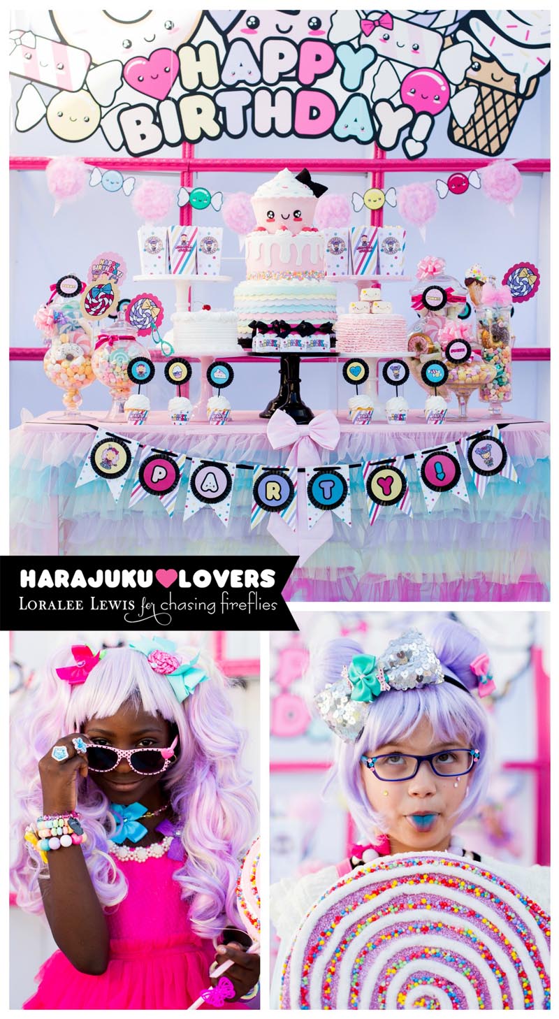 Harajuku Party Products manufactured by Loralee Lewis for Chasing Fireflies, Gwen Stefani Harajuku Lovers Party Line Products exclusively sold at Chasing Fireflies