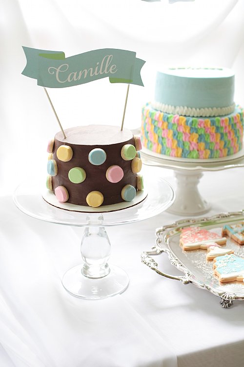 Country Club Scroll Cake Banner