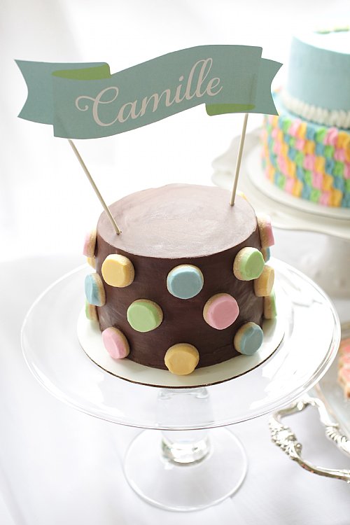 Country Club Scroll Cake Banner