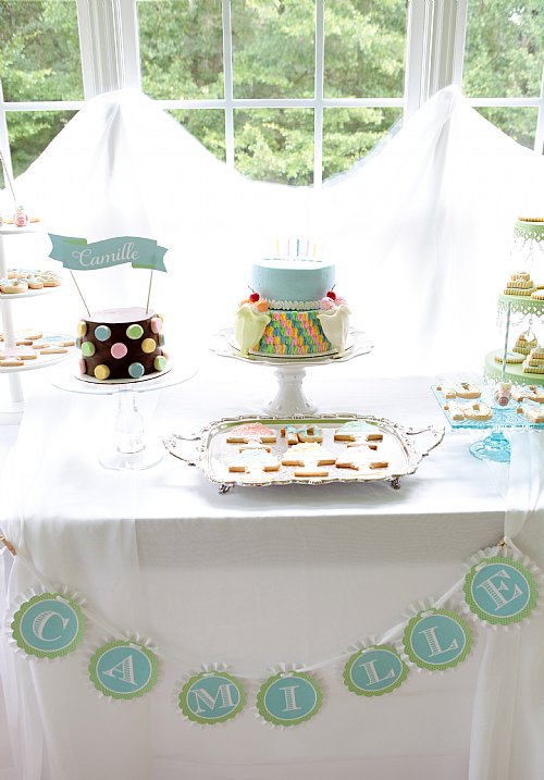 Country Club Scroll Cake Banner