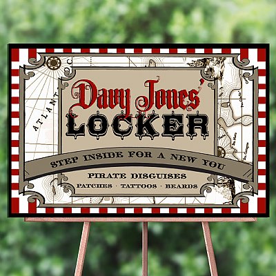 Buccaneer Pirate Davy Jones Locker 11x17 Event Sign