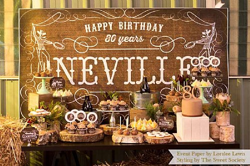 Western Collection Buffet & Party Signs