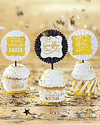 Midnight Sparkle Gold Foil Cupcake Kit 