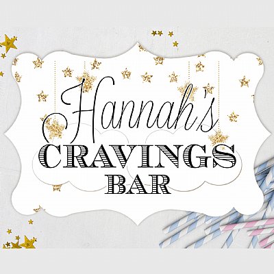 Large Personalized Cravings Buffet Sign