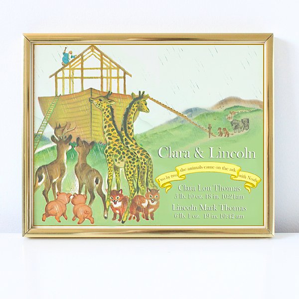 Noah's Ark Personalized 8x10 Sign
