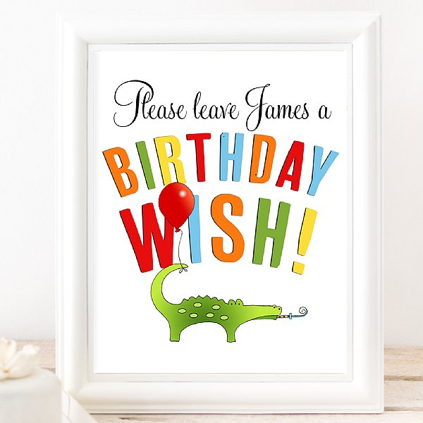 Animals on Parade 8x10 Birthday Wish Sign