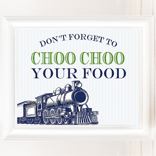 8x10 Choo Choo Your Food Sign