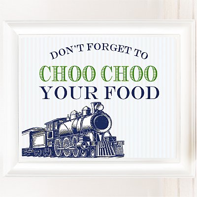 8x10 Choo Choo Your Food Sign